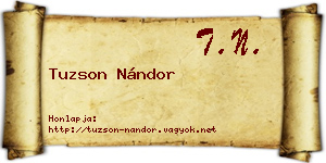 Tuzson Nándor névjegykártya